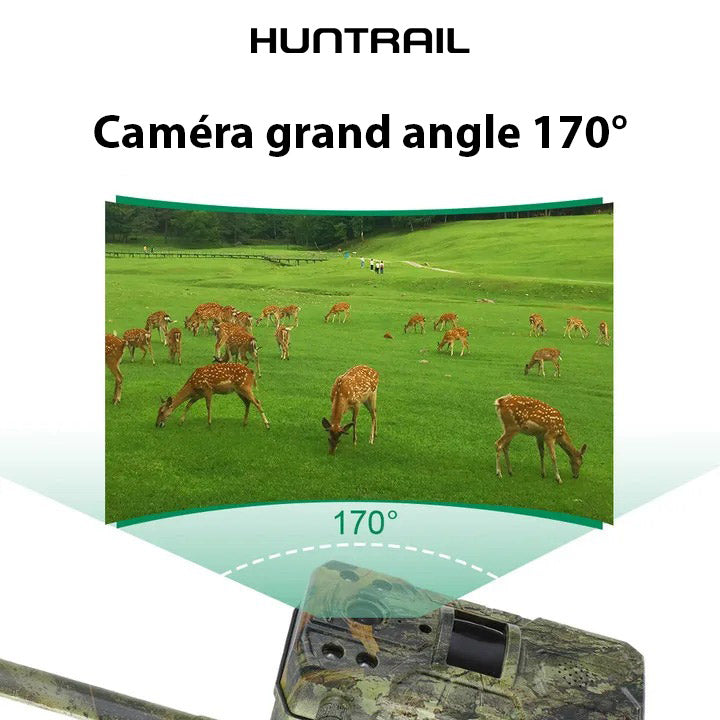 Caméra de chasse Huntrail 4G avec panneaux solaires