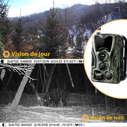 Caméra de chasse Huntrail Camouflage PRO 4K et 4G