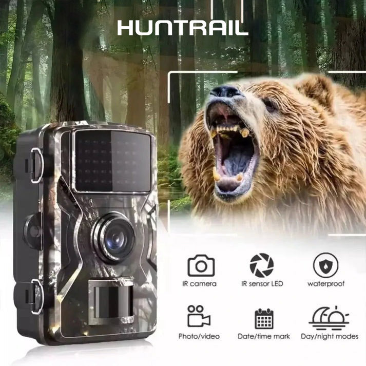 Caméra de chasse Huntrail HD 16MP à détecteur de mouvement