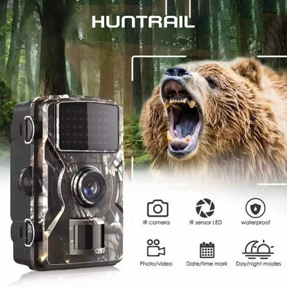 Cámara de caza Huntrail HD de 16MP con detector de movimiento