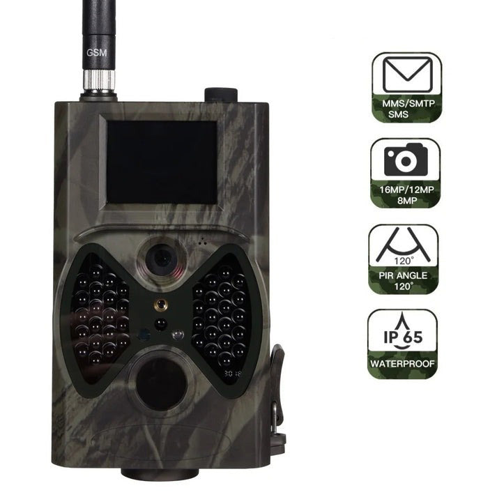 Caméra de chasse Huntrail HD 2G avec alertes sms mms