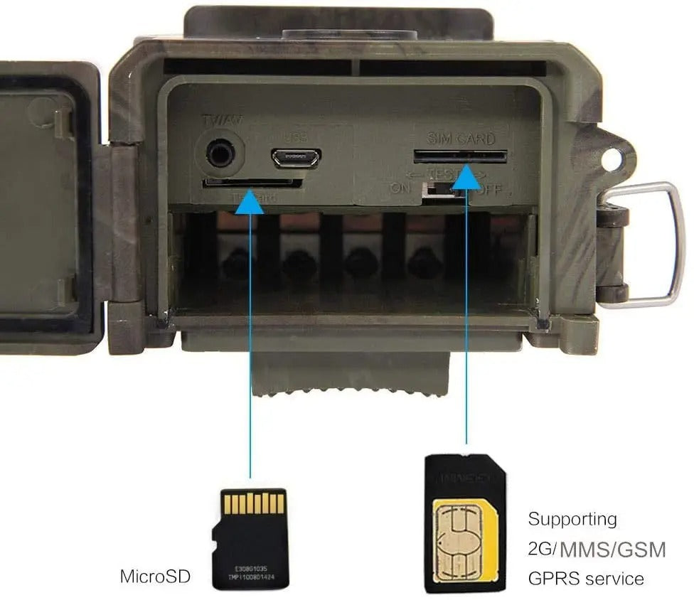 Caméra de chasse Huntrail HD 2G avec alertes sms mms