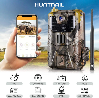 Cámara de caza Huntrail PRO 4K y 4G