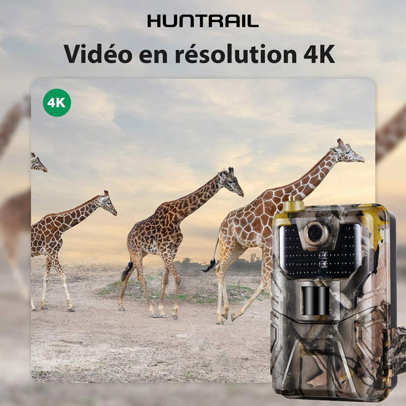 Caméra de chasse Huntrail PRO 4K et 4G