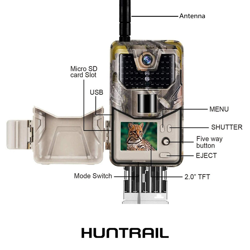 Caméra de chasse Huntrail Savane 2G, 16MP avec alertes sms mms